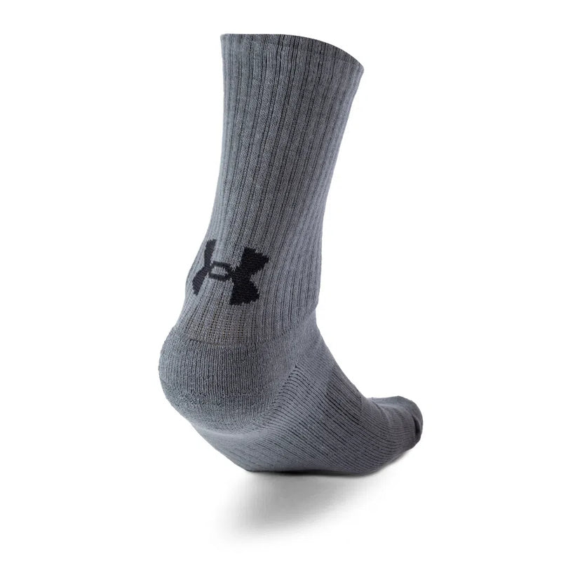 Meia Under Armour Core Cotton Crew Pack c/ 3 Pares