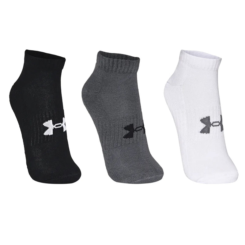 Meia Under Armour Core Cotton Cano Curto 3 pares