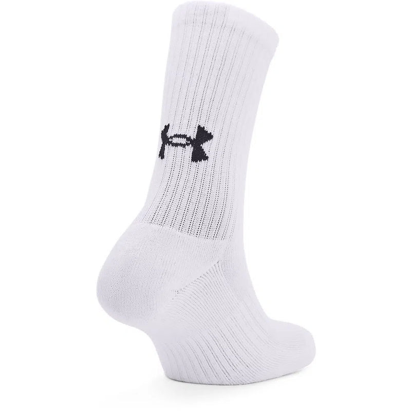 Meia Under Armour Core Cotton Crew Pack c/ 3 Pares