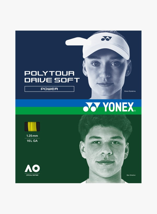 ½ Encordoamento Já Na Raquete Polytour Drive Soft Power 1.25