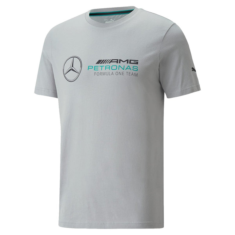 Camiseta Puma Mercedes  AMG Petronas Logo Grande Cinza